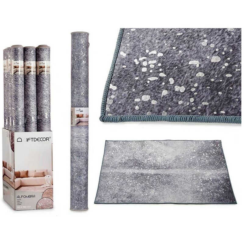 

Alfombra Gris Blanco Poliéster
