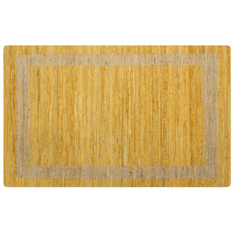 

Alfombra hecha a mano de yute amarillo 120x180 cm