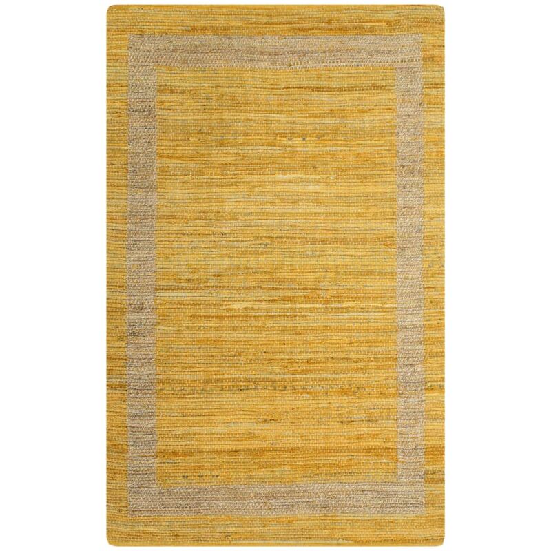 

Alfombra hecha a mano de yute amarillo 120x180 cm