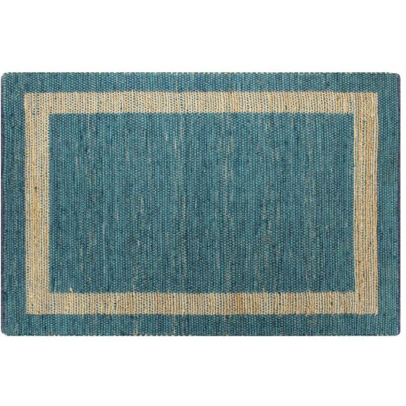 

Alfombra hecha a mano de yute azul 120x180 cm