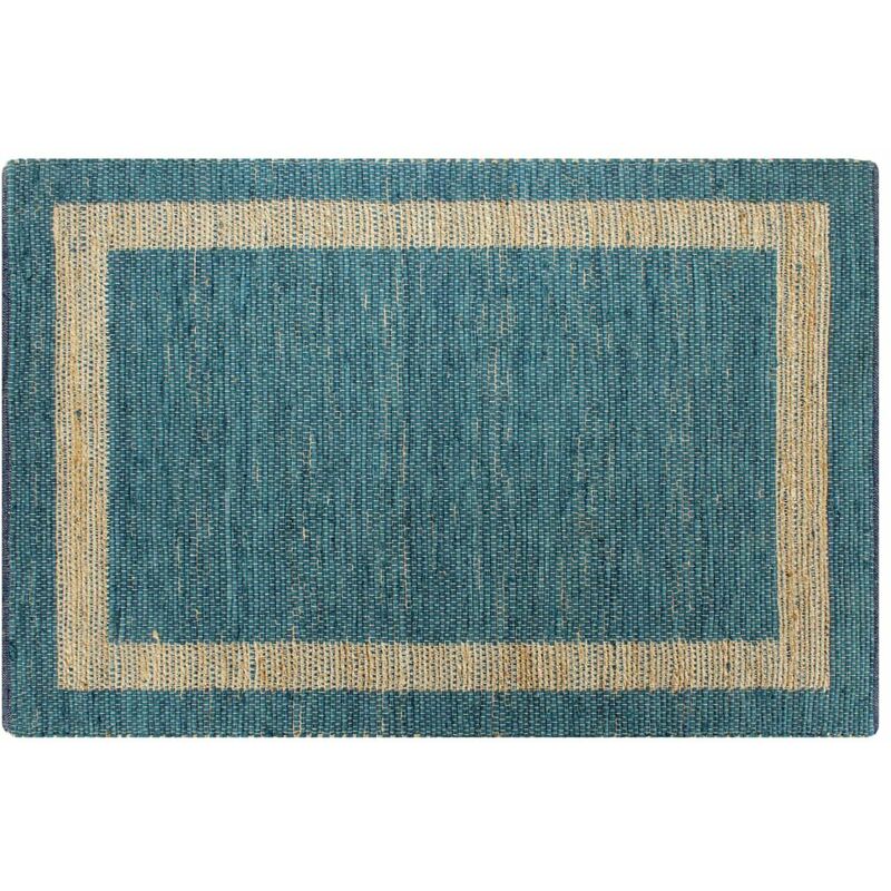 

Alfombra hecha a mano de yute azul 160x230 cm