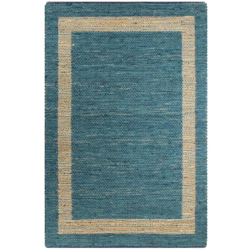 

Alfombra hecha a mano de yute azul 160x230 cm - Azul