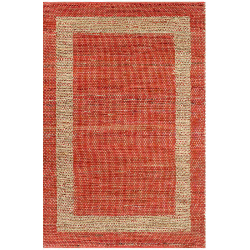 

Alfombra hecha a mano de yute roja 120x180 cm