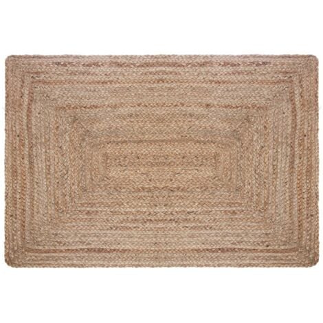 HOMEMAISON Alfombra de yute Historia natural 60x90 cm