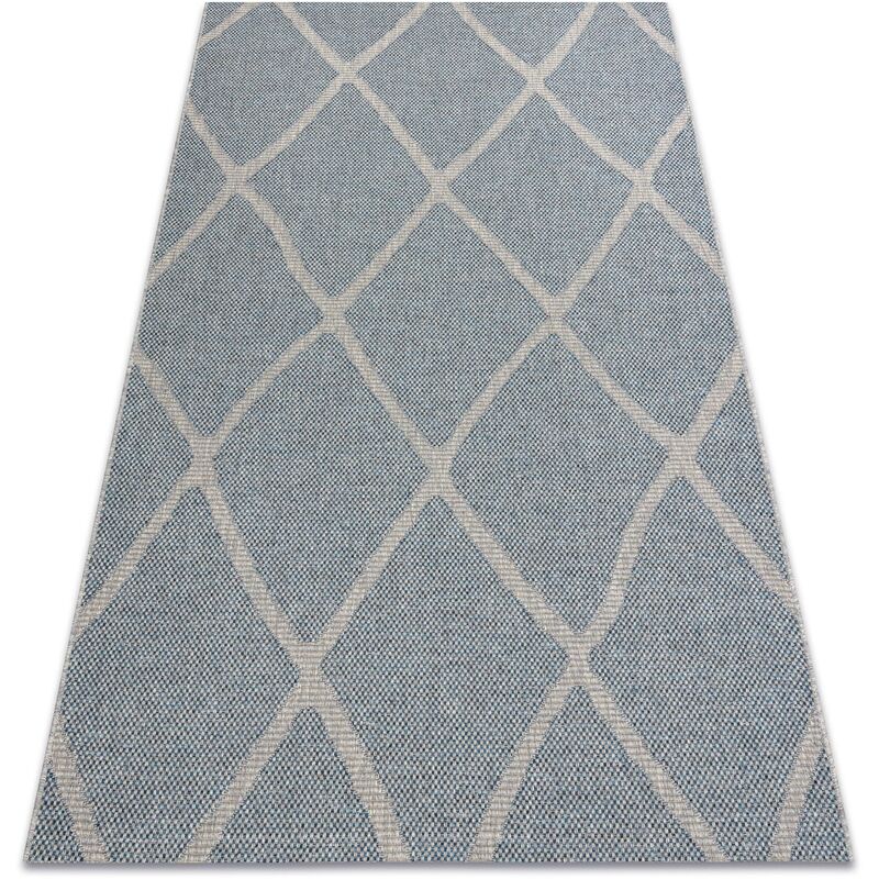 

Rugsx - Alfombra HOUSE sisal 40345 enjerado, Tejido plano, efecto lanoso gris / azul Tonos de azul 180x270 cm