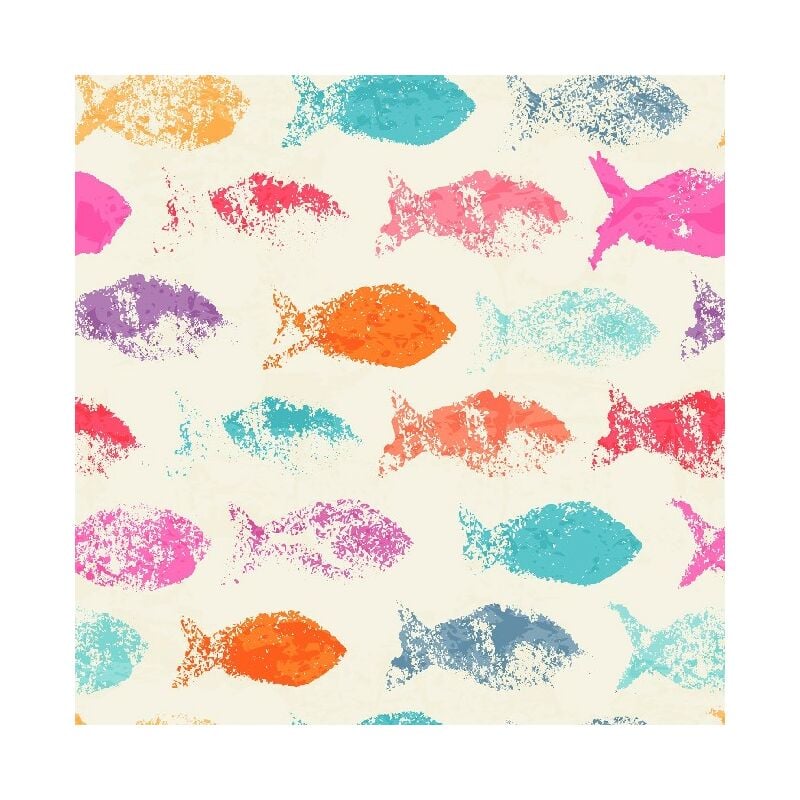 

Alfombra Impresa Colorful Fish - para ninos - decoracion del hogar - Antideslizantes - de la sala de estar, del salon, de la habitacion - Multicolor