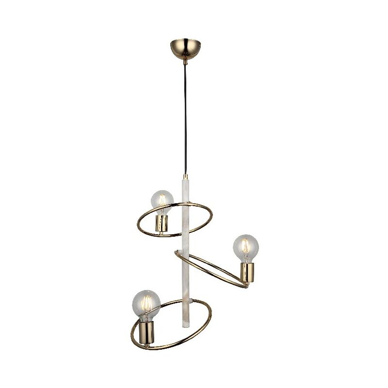 

Alfombra impresa Crack 1 - arana - Lampara de techo - Oro en Metal, Vidrio, 44 x 44 x 110 cm, 3 x E27, Max 40W