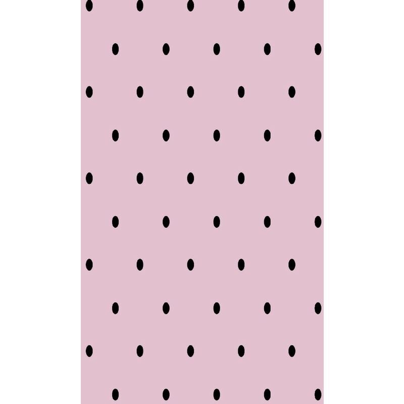 

Alfombra Impresa Dot 1 - para ninos - decoracion del hogar - Antideslizantes - de la sala de estar, del salon, de la habitacion - Rosa, Negro en