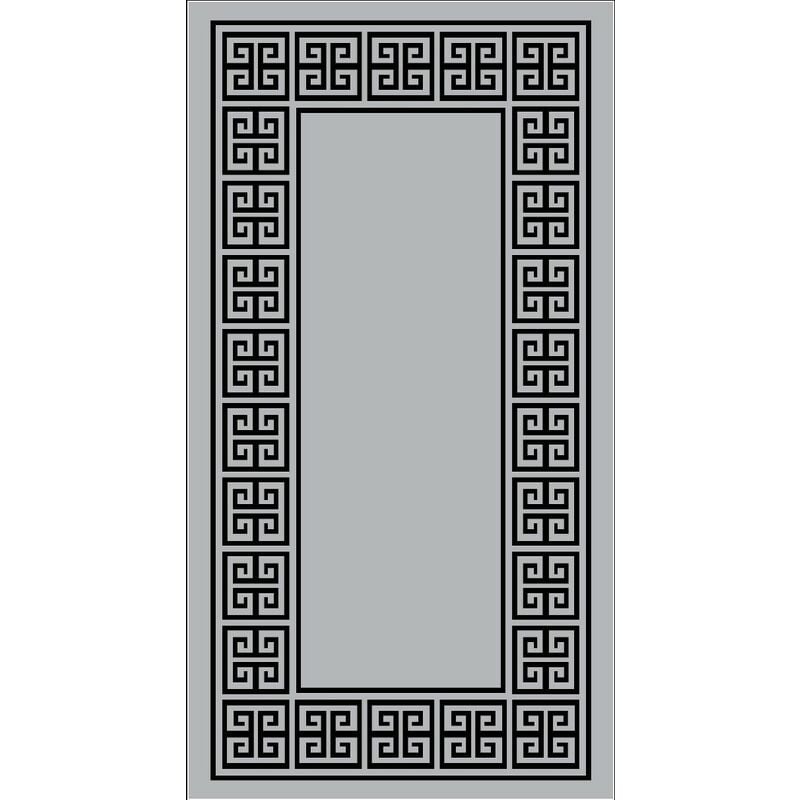 

Alfombra Impresa Greece 4 - Geometrico - decoracion del hogar - Antideslizantes - de la sala de estar, del salon, de la habitacion - Gris, Negro en
