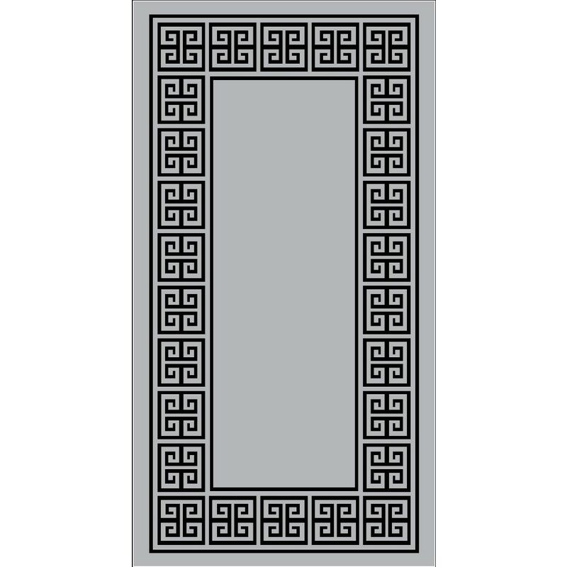 

Alfombra Impresa Greece 4 - Geometrico - decoracion del hogar - Antideslizantes - de la sala de estar, del salon, de la habitacion - Gris, Negro en