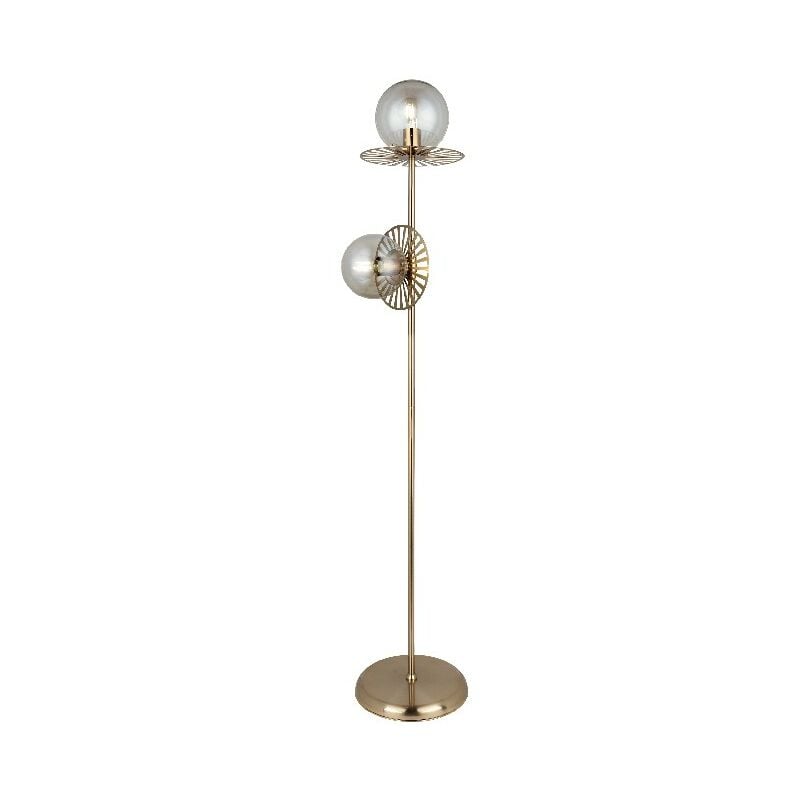 

Alfombra impresa Little Waves 2 - Piso - Sala de estar, sala de estar, piso - Oro en Metal, Vidrio, 31 x 31 x 166 cm, 2 x E27, Max 40W