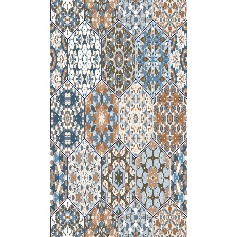 

Alfombra Impresa Maiolica 1 - Patchwork - decoracion del hogar, Alfombra - Antideslizante - para el pasillo, la cocina, la habitacion, el salon