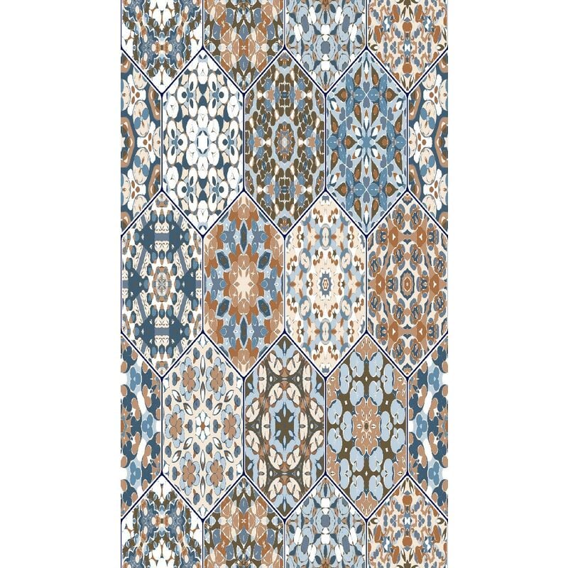

Alfombra Impresa Maiolica 1 - Patchwork - decoracion del hogar - Antideslizantes - de la sala de estar, salon, dormitorio - Multicolor en Poliester,