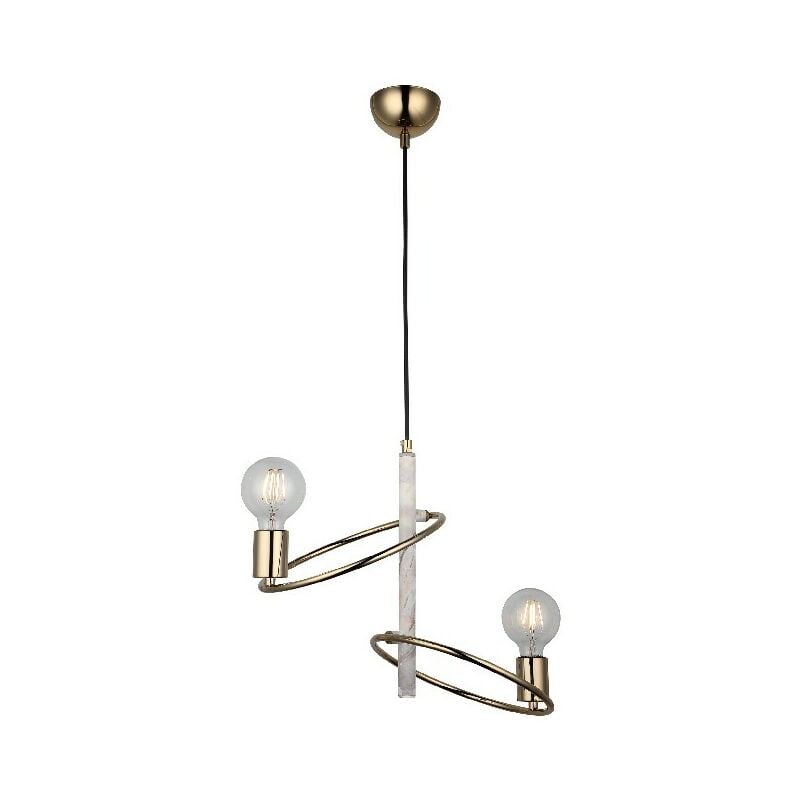 

Alfombra impresa Velvet 1 - arana - Lampara de techo - Oro en Metal, Vidrio, 44 x 44 x 105 cm, 2 x E27, Max 40W