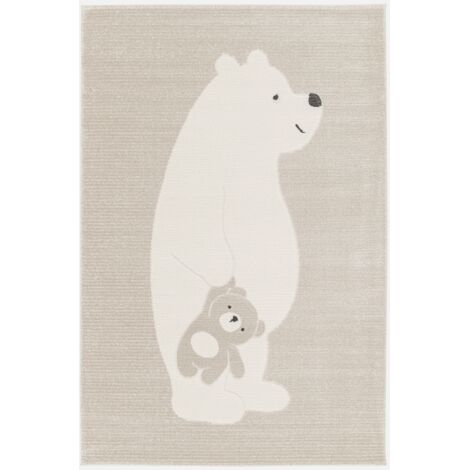 Alfombra infantil beige / crema, alfombra osito