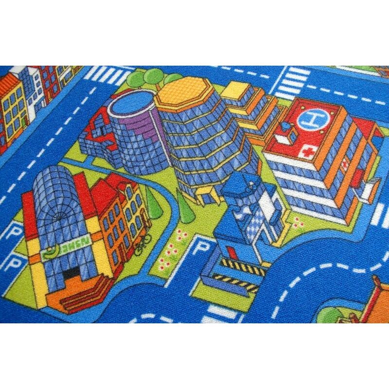 

Alfombra infantil Carreteras BIG CITY azul Tonos de azul 150x250 cm