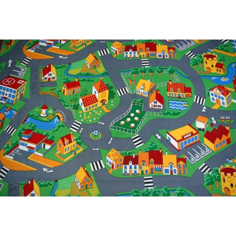 

Rugsx - Alfombra infantil de terciopelo LITTLE GOLIATH Multicolor 100x250 cm