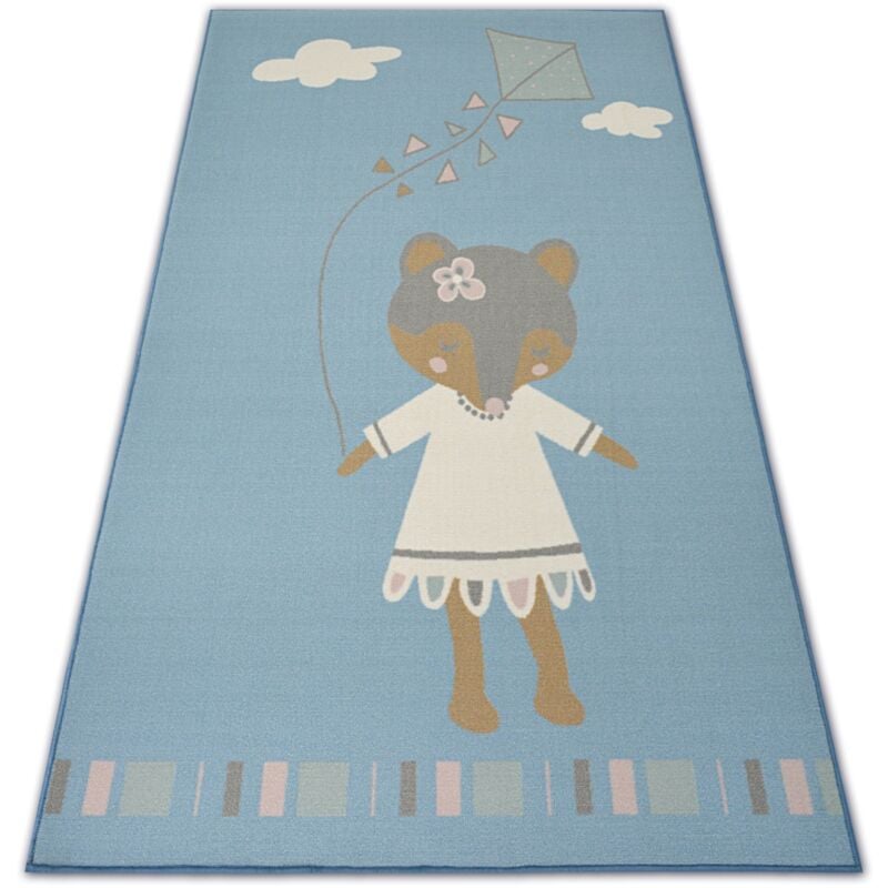 Alfombra infantil LOKO Ratón azul Antideslizante blue 160x220 cm