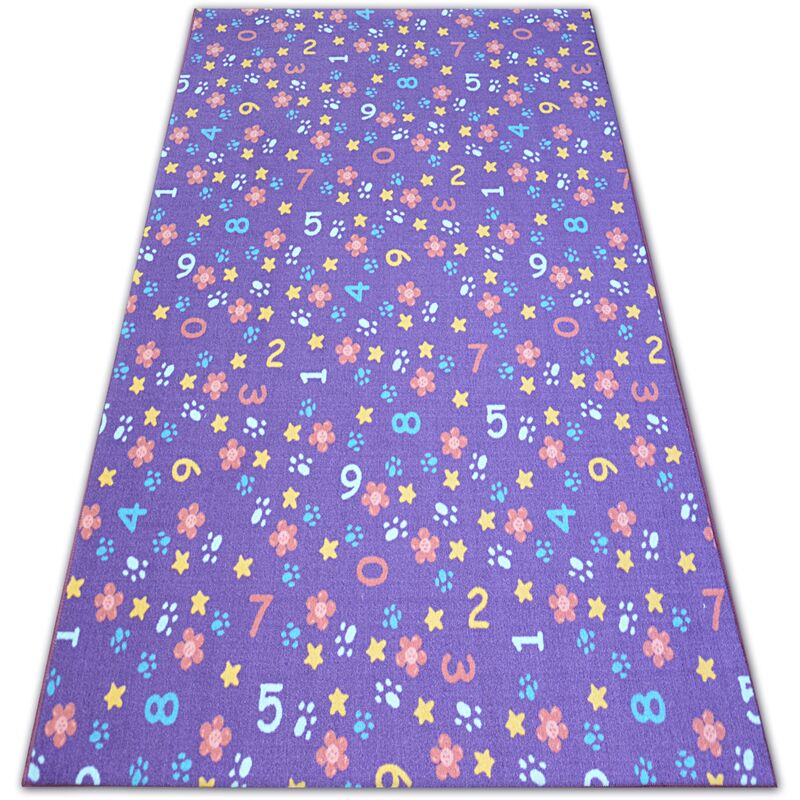 

Alfombra infantil NUMBERS Números Alfabeto Dígitos violeta Tonos de púrpura 100x250 cm