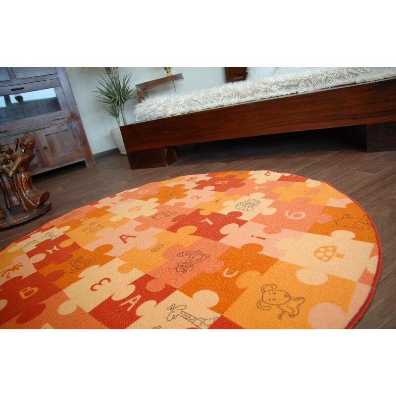 

Rugsx - Alfombra infantil PUZLE anaranjado círculo Tonos de naranja circulo 133 cm