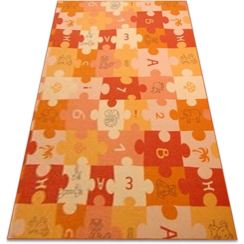 

Rugsx - Alfombra infantil PUZLE anaranjado Tonos de naranja 100x100 cm