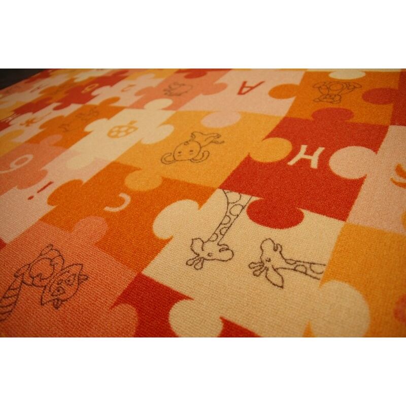 

Rugsx - Alfombra infantil PUZLE anaranjado Tonos de naranja 100x250 cm