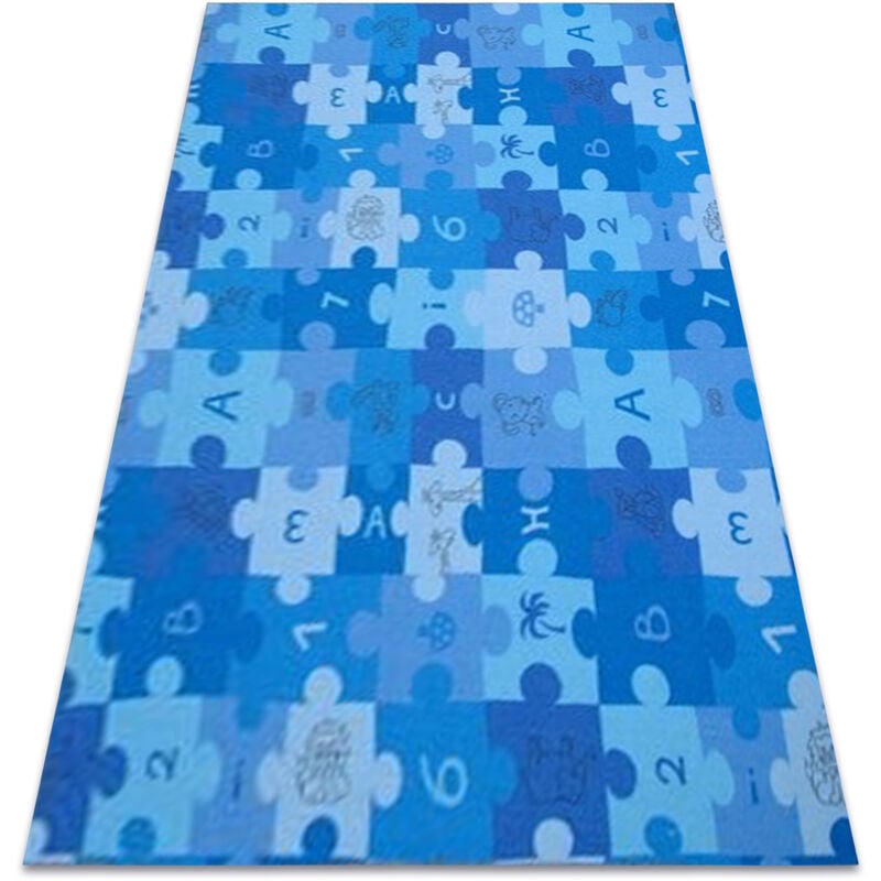 

Rugsx - Alfombra infantil PUZLE azul Tonos de azul 200x500 cm