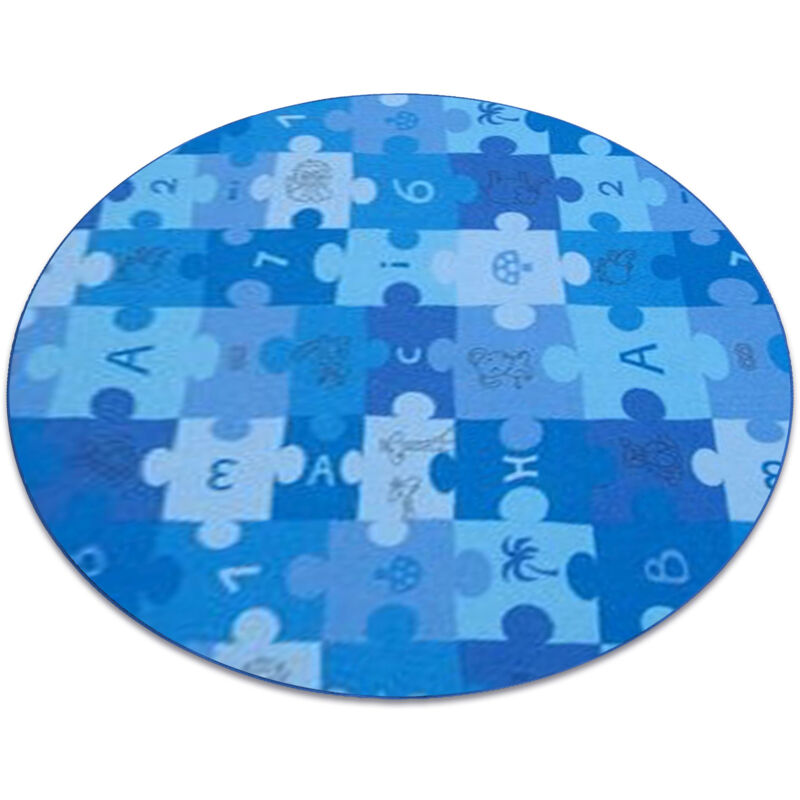 

Rugsx - Alfombra infantil PUZLE círculo azul Tonos de azul circulo 170 cm