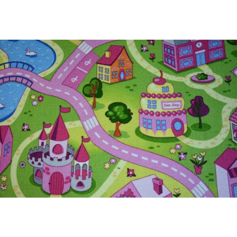 Alfombra infantil SWEET TOWN pink 100x150 cm