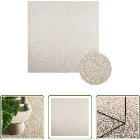 Alfombra interior -  Alfombra ZIZUR apariencia yute interior exterior crema
