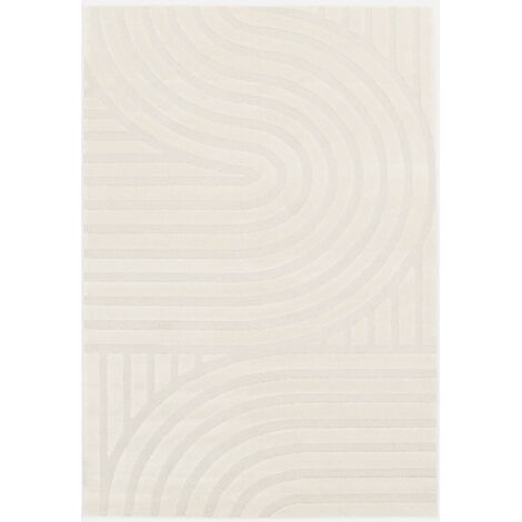 Alfombra interior con motivos de arcos crema