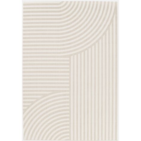 Alfombra interior/exterior diseño arcos beige