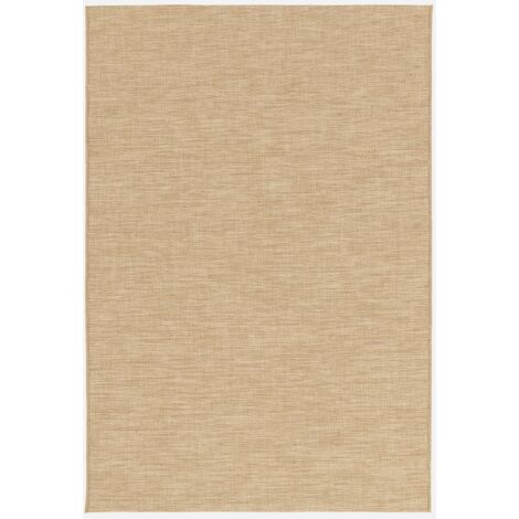 Alfombra interior/exterior efecto yute color natural