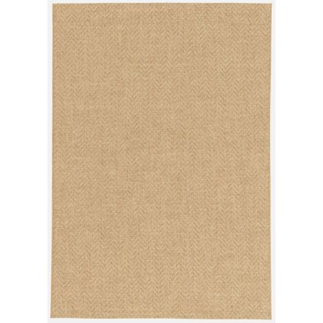 Alfombra interior/exterior efecto yute color natural