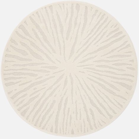 Alfombra interior shaggy redonda beige, 160cm