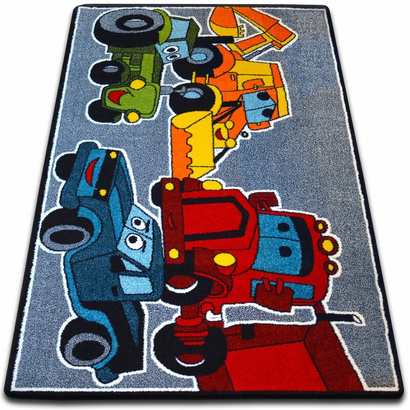 

Rugsx - Alfombra KIDS Coches gris C418 Tonos de gris y plata 240x330 cm