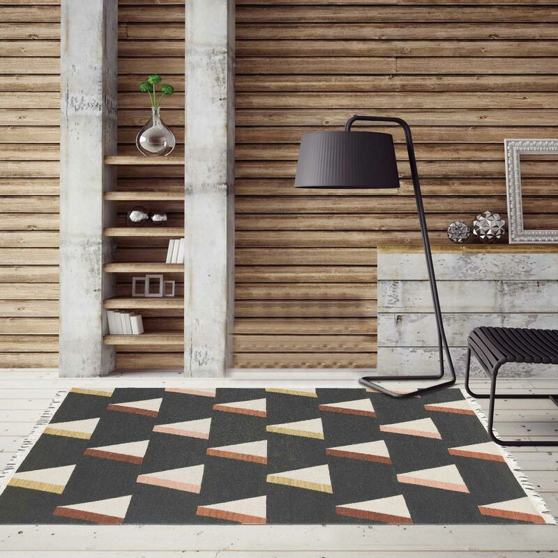

Kilim wigwam km bca 1a2t negro lana - Noir