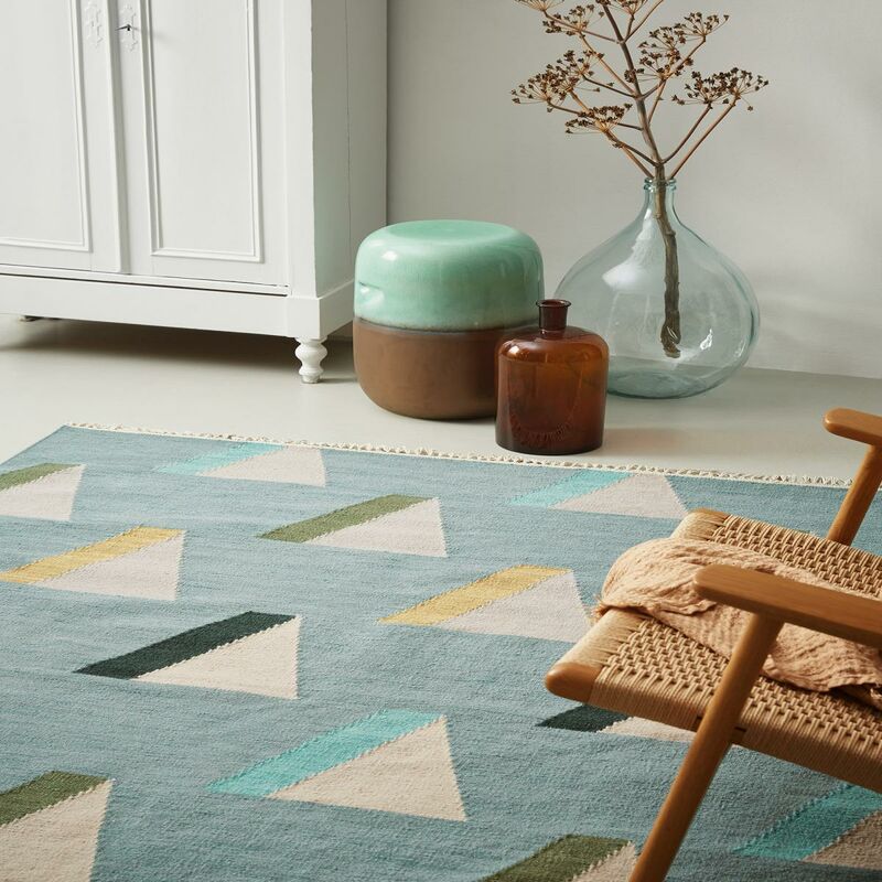 

Kilim wigwam km bca 1a2t negro lana - Bleu