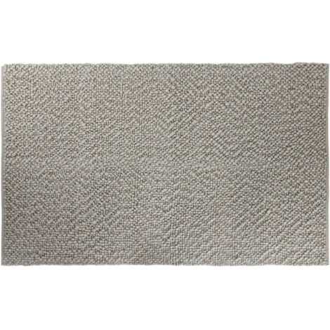 Alfombra Lana Algodon 230X160 Tejida A Mano Beige