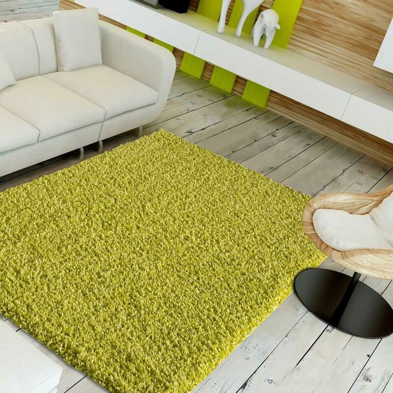 

Alfombra lanuda pelo largo 60x110 cm Rectangular SG azul LOCA entrada adecuado para calefacción por suelo radiante - Vert