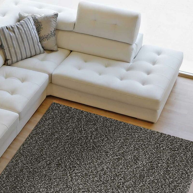 

Alfombra lanuda pelo largo 60x110 cm Rectangular SG azul LOCA entrada adecuado para calefacción por suelo radiante - Gris