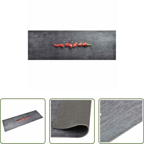 Alfombra lavable -  Alfombra de cocina lavable Pepper 45x150 cm