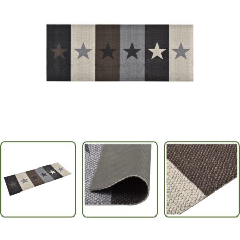 Alfombra lavable -  Alfombra de cocina lavable Star 60x180 cm
