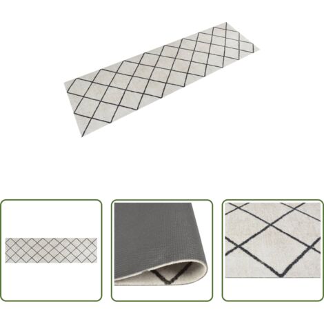 Alfombra lavable -  Alfombra de cocina lavable terciopelo cuadrados 45x150 cm