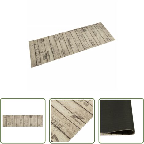 Alfombra lavable -  Alfombra de cocina lavable terciopelo estampado valla 45x150 cm