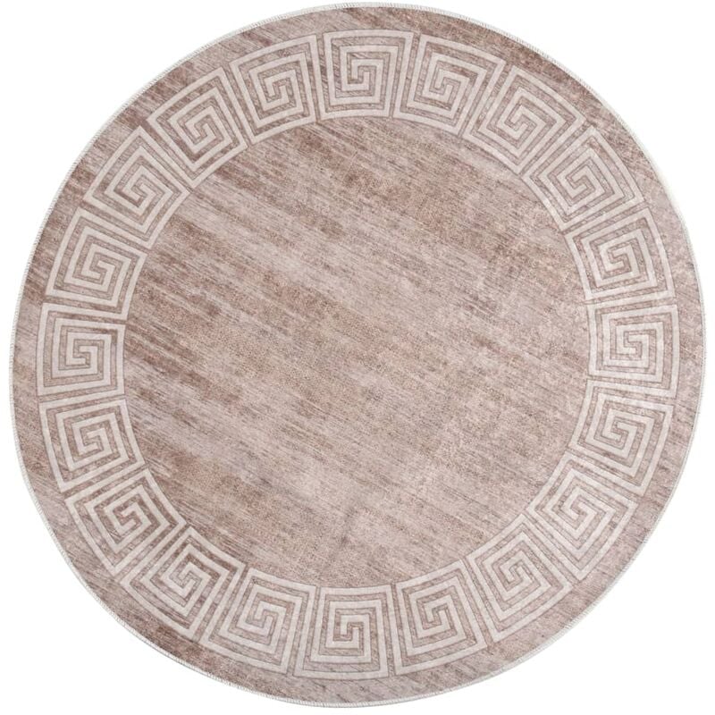 

Alfombra lavable antideslizante beige φ120 cm