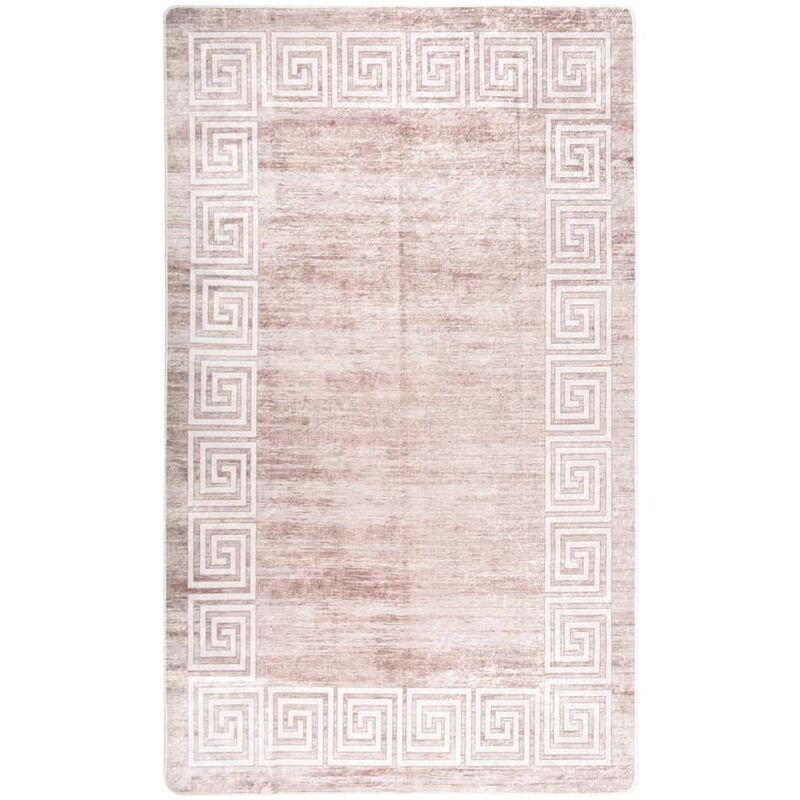 

Alfombra lavable antideslizante beige 120x180 cm