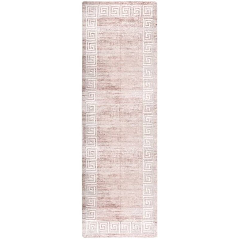 

Alfombra lavable antideslizante beige 80x300 cm