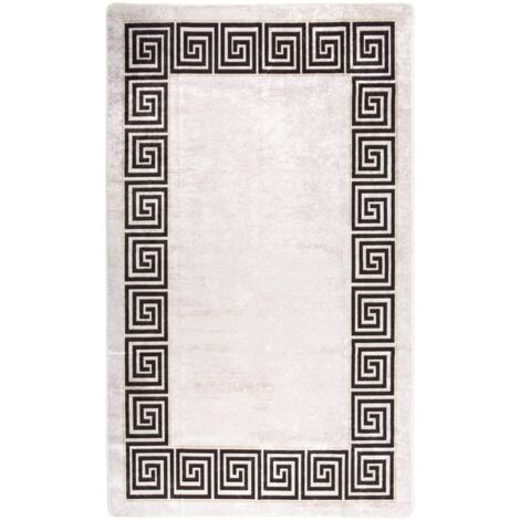 Alfombra lavable antideslizante beige claro 120x180 cm