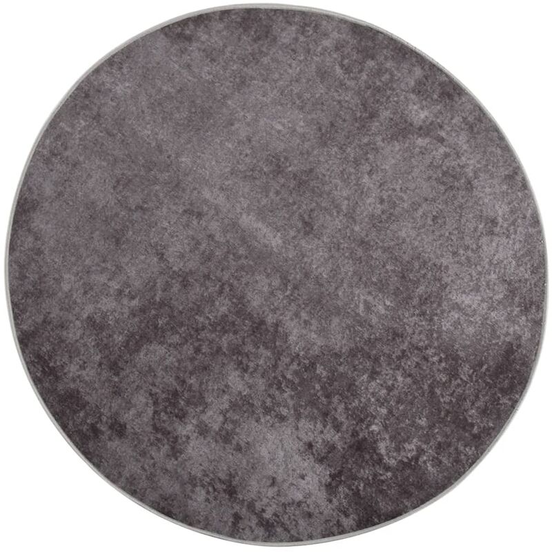 

Alfombra lavable antideslizante gris φ120 cm